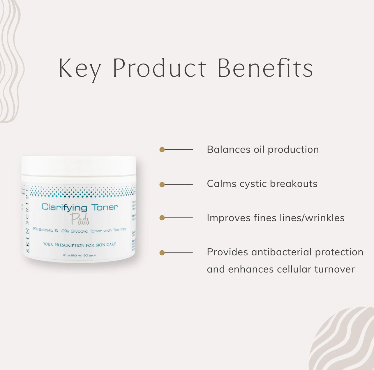 Skin Script Clarifying Toner Pads